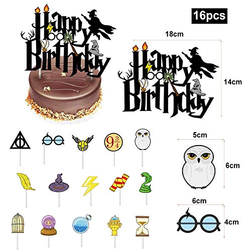 Babioms 39Pcs Artículos de Fiesta para Cartoon, Suministros para la Fiesta de Cartoon, Estandarte de cumpleaños, Cartoon Inspired Cupcake Toppers, Globo de látex