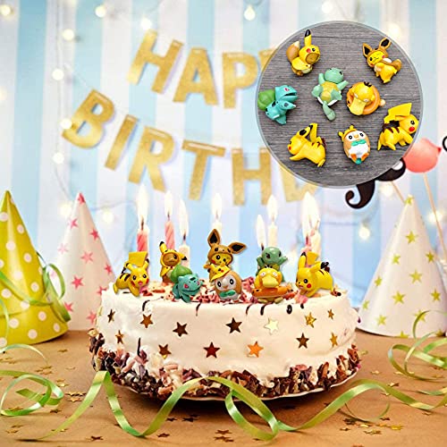 Babioms Mini figuras de 8 piezas Juego de accesorios para fiestas de cumpleaños Cupcake Figuras decorativas para tartas Ideal para fiestas de cumpleaños Ideal para niños y niñas