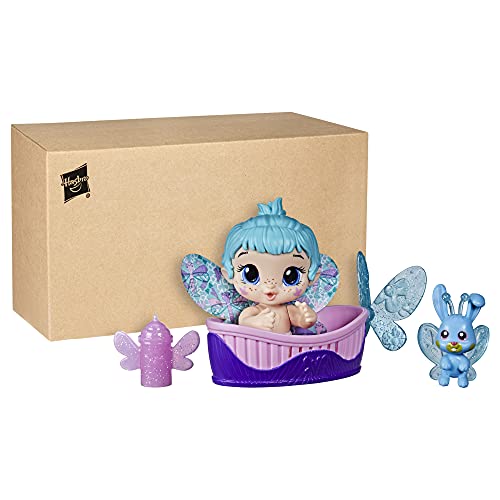 Baby Alive Muñeca Glo Pixies Minis, Aqua Flutter, que brilla en la oscuridad para niños de 3 años en adelante, juguete Pixie de 3.75 pulgadas con un amigo sorpresa