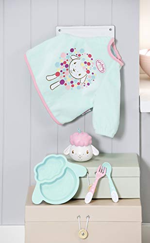 Baby Annabell Lunch Time - Trona para Muñecas de 43 cm, en Forma de Oveja, Promueve la Empatía y las Habilidades Sociales, Para Niños de 3+ Años, Incluye Babero, Taza, Plato y Cubiertos