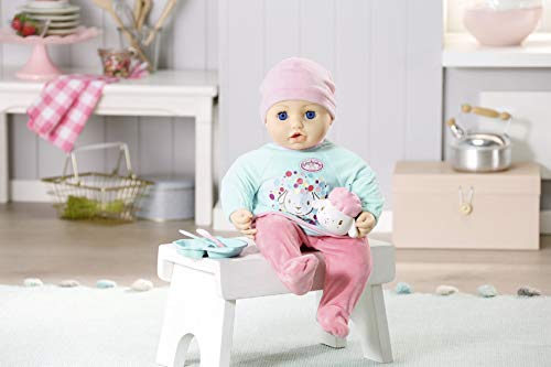 Baby Annabell Lunch Time - Trona para Muñecas de 43 cm, en Forma de Oveja, Promueve la Empatía y las Habilidades Sociales, Para Niños de 3+ Años, Incluye Babero, Taza, Plato y Cubiertos