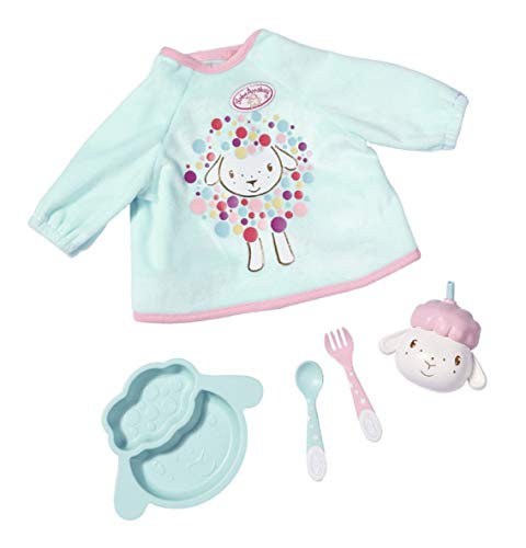 Baby Annabell Lunch Time - Trona para Muñecas de 43 cm, en Forma de Oveja, Promueve la Empatía y las Habilidades Sociales, Para Niños de 3+ Años, Incluye Babero, Taza, Plato y Cubiertos