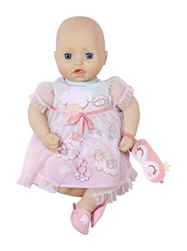 Baby Annabell Sweet Camisón - Ropa para Muñecas de 43 cm, Para Niñas de 3 Años en Adelante, Fácil para Manos Pequeñas, Incluye Camisón, Pantuflas, Antifaz para Dormir y Percha