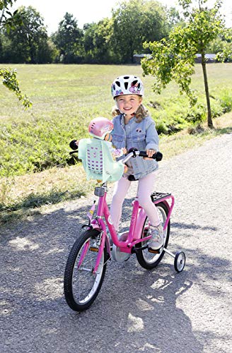 Baby Born Fahrradsitz 43cm Play&Fun-Asiento para Bicicleta (43 cm), Color Rosa + Menta (827277)