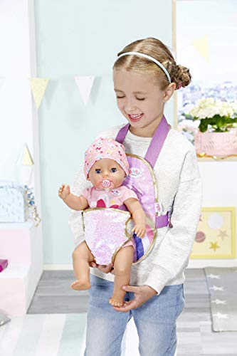 BABY born Happy Birthday - Portabebés para Muñecas, Para Muñecas de 43 y 46 cm, Para Manos Pequeñas, Promueve la Empatía y Las Habilidades Sociales, Para Niños a Partir de 3 Años