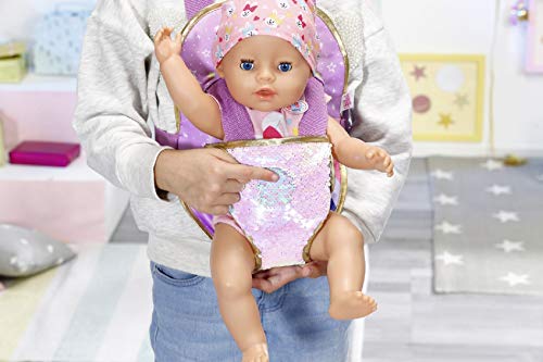 BABY born Happy Birthday - Portabebés para Muñecas, Para Muñecas de 43 y 46 cm, Para Manos Pequeñas, Promueve la Empatía y Las Habilidades Sociales, Para Niños a Partir de 3 Años