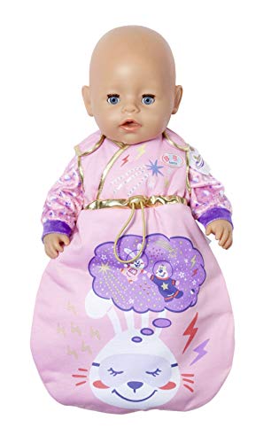 BABY born Happy Birthday - Saco de Dormir para Muñecas de 43 cm, Estampado Cósmico y Detalles Dorados, Para Manos Pequeñas, Promueve la Empatía y Las Habilidades Sociales, Edad 3+