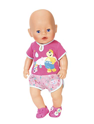 Baby Born Pyjamas & Clogs 43cm Bath-Pijama y Zuecos (43 cm), Color Rosa. (827437)