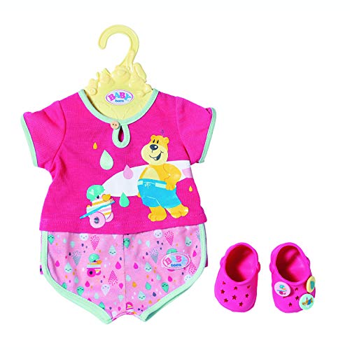 Baby Born Pyjamas & Clogs 43cm Bath-Pijama y Zuecos (43 cm), Color Rosa. (827437)