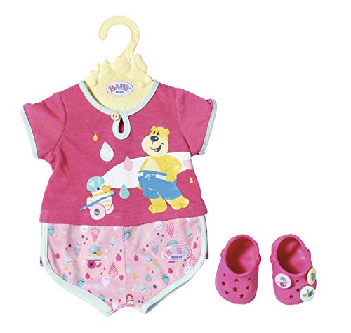 Baby Born Pyjamas & Clogs 43cm Bath-Pijama y Zuecos (43 cm), Color Rosa. (827437)