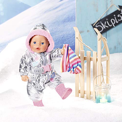 Baby born Ropa para Muñeca, Ropa de Diseñador con Accesorios Adecuados, Traje de Nieve de Lujo