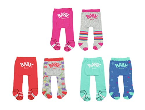 BABY Born Trend Tights, Juego de Ropita para Muñeca - Accesorios para Muñecas (1 Paquete de 2 Pares, 3 Año(s), Multicolor, BABY Born, Niño, Chica) Modelo Surtido