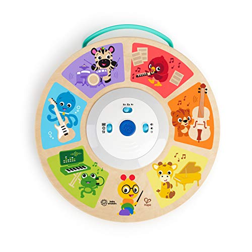 Baby Einstein 12375 Hape Cal's Smart Sounds Symphony Magic Touch Juguete electrónico de actividad de madera en 3 idiomas (inglés, francés y español), multicolor