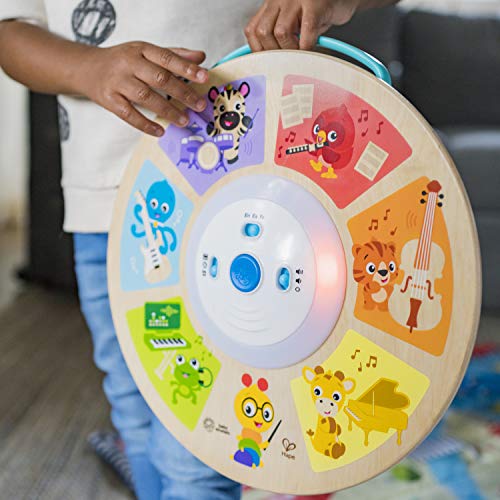 Baby Einstein 12375 Hape Cal's Smart Sounds Symphony Magic Touch Juguete electrónico de actividad de madera en 3 idiomas (inglés, francés y español), multicolor