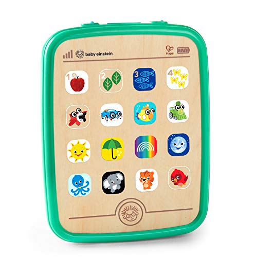 Baby Einstein Hape Magic Touch Tablet - Tableta musical de madera con más de 150 melodías y 3 idiomas (inglés, francés y español), a partir de 6 meses