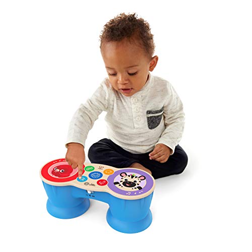 Baby Einstein, Hape Tambor musical, Juguete de madera Magic Touch Upbeat Tunes, a partir de 6 meses