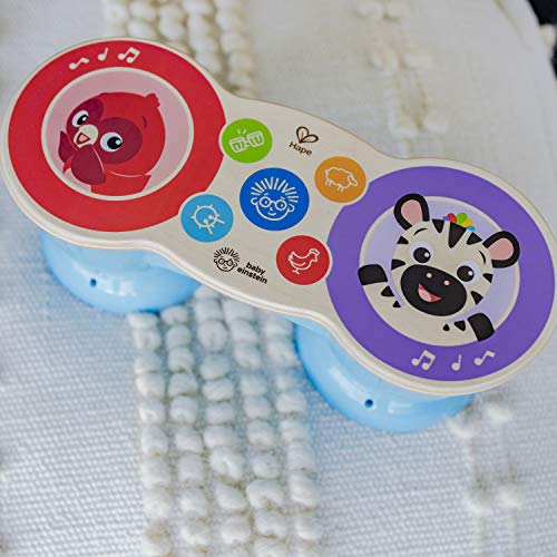 Baby Einstein, Hape Tambor musical, Juguete de madera Magic Touch Upbeat Tunes, a partir de 6 meses