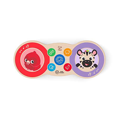 Baby Einstein, Hape Tambor musical, Juguete de madera Magic Touch Upbeat Tunes, a partir de 6 meses