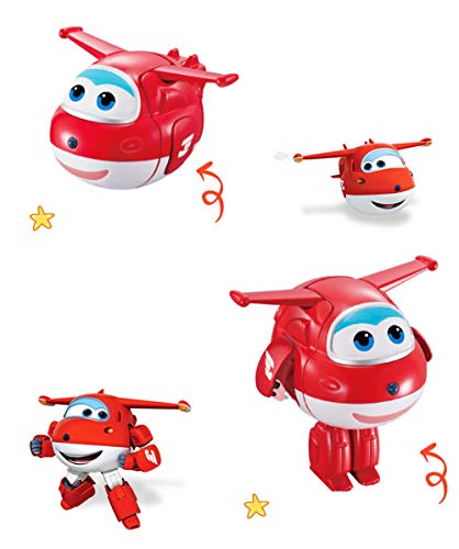 Baby Supplies HIL Super Wings Mini Huevo Divertido Chico Chica Juguetes Educativos para Niños Juguetes De Deformación De Aviones Robot De Deformación Regalos para Niños Regalo De Cumpleaños, 6 Packs