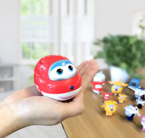 Baby Supplies HIL Super Wings Mini Huevo Divertido Chico Chica Juguetes Educativos para Niños Juguetes De Deformación De Aviones Robot De Deformación Regalos para Niños Regalo De Cumpleaños, 6 Packs