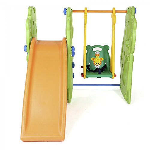 Baby Vivo Columpio Tobogán Parque para Infantil Niños Recto Diapositiva Interior y Aire Libre Juguetes Jardín - Jungle