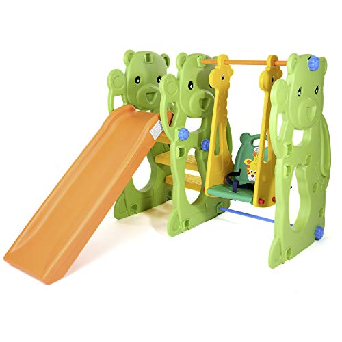 Baby Vivo Columpio Tobogán Parque para Infantil Niños Recto Diapositiva Interior y Aire Libre Juguetes Jardín - Jungle