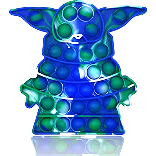 Baby Yoda Pop-it Barato POPI Antiestres Popit Fidget Toys Poppit Toys Relajante Push-Pop Bubble Fidget Juguetes Antiestres Niños y Adultos para Aliviar Estrés y Ansiedad