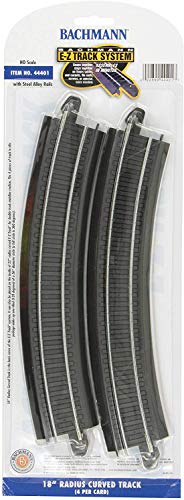 Bachmann Trenes Snap-Fit E-Z Pista 18â € Radio Curved Track (4/Tarjeta)