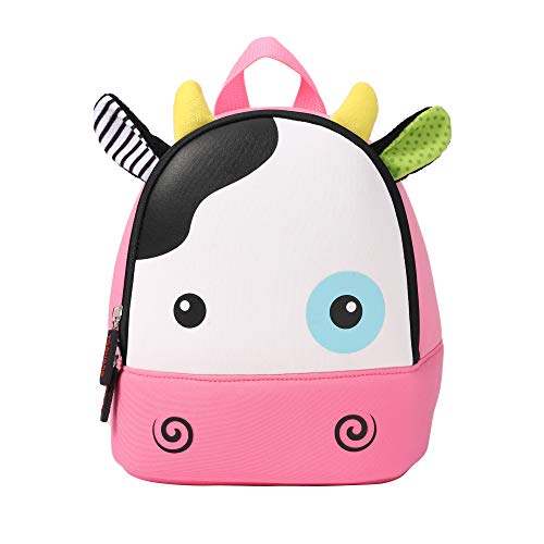 BAIGIO Mochila Infantil Kindergarten,Pequeñas Mochilas Bolsas Escolares de Dibujos Animados Animales para Niñas Primaria Linda Bolso Bebe Guarderia Preescolar para 2-6 Años (Vacas)