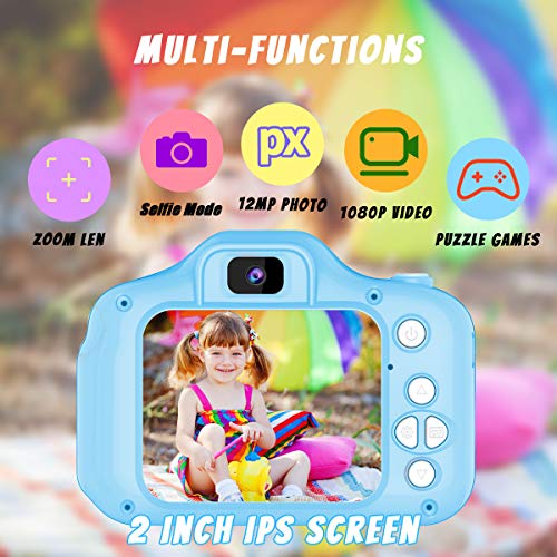 BAISIQI Cámara Digitale Selfie para Niños Juguetes para Niños Chicos de 3-8 Años Cámara Fotos Digital 1080P Camara de Fotos para Niñito Bebé Vídeo Grabar Electrónico Juguete Regalos de Cumpleanos