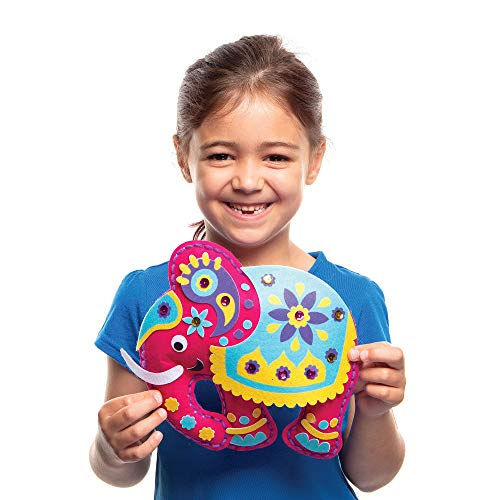 Baker Ross Kits Costura Ambari Elefante Cojín (Paquete de 2) - Artes y Manualidades para Niños