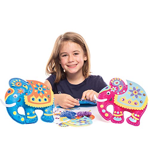 Baker Ross Kits Costura Ambari Elefante Cojín (Paquete de 2) - Artes y Manualidades para Niños