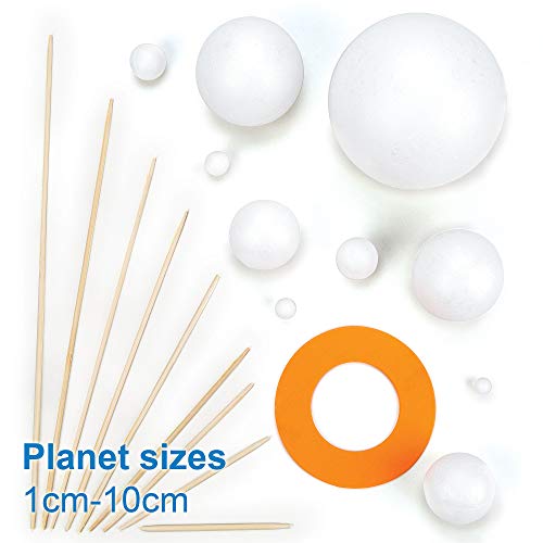 Baker Ross Solar System Kit, Espuma, Blanco, Assorted, 2 Pack