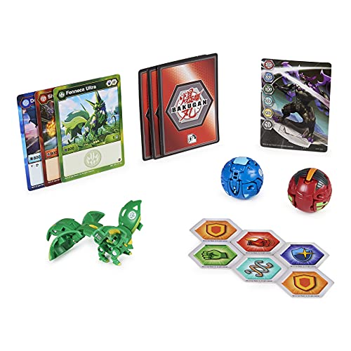 Bakugan 6061005 Paquete de 3 Unidades, Fenneca Ultra, Geogan Rising Figuras de acción coleccionables