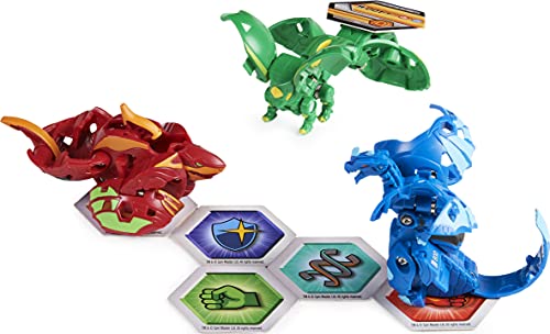 Bakugan 6061005 Paquete de 3 Unidades, Fenneca Ultra, Geogan Rising Figuras de acción coleccionables