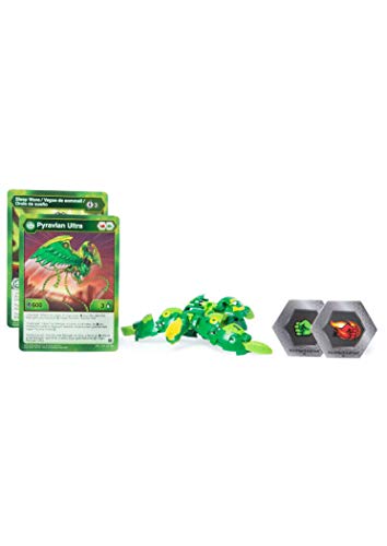 BAKUGAN Battle Planet Ultra Ventus Pyravian 3" Figura de transformación Coleccionable