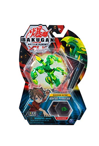 BAKUGAN Battle Planet Ultra Ventus Pyravian 3" Figura de transformación Coleccionable