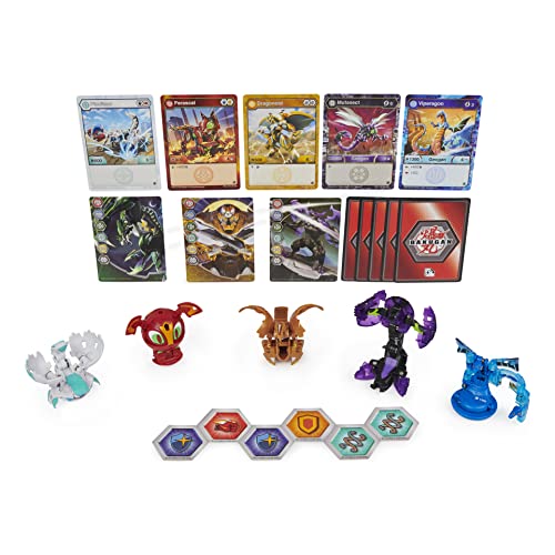 Bakugan Geogan Brawler - Juego de 5 Figuras de acción de Bakugan para coleccionar