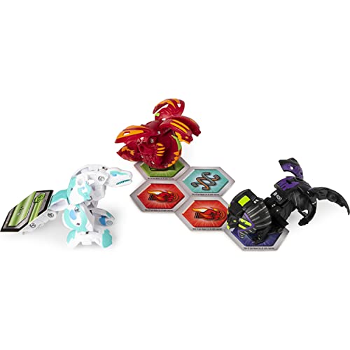 Bakugan Paquete de 3 Figuras de acción coleccionables Trox Ultra, Armadura Alliance