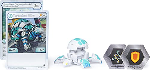 Bakugan Ultra, Haos Turtonium, figura de acción coleccionable de 3 pulgadas y tarjeta de trading, para edades de 6 años en adelante