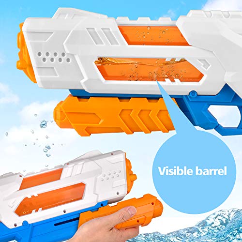 balnore Juguete Pistola de Agua con Largo Alcance para niños Pistola de Agua para Adultos 10-12 Metros de Rango 1200ML Playa tuberías al Aire Libre Fiesta Piscina Piscina Playa Juego de Lucha de Agua