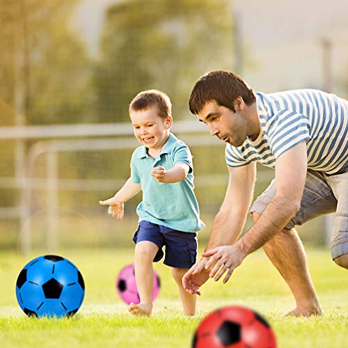 Balón de fútbol hinchable de plástico para niños, 4 unidades