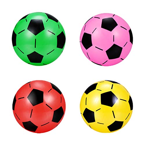 Balón de fútbol hinchable de plástico para niños, 4 unidades