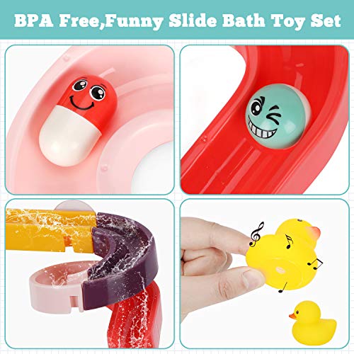 Bammax Juguetes de Baño, Juguetes Bañera, Juegos de Agua, Maquina Burbujas Bañera, Juego Piscina Niños, Puzzle para Baño, Puzzle de Bañera, Regalos Bebé