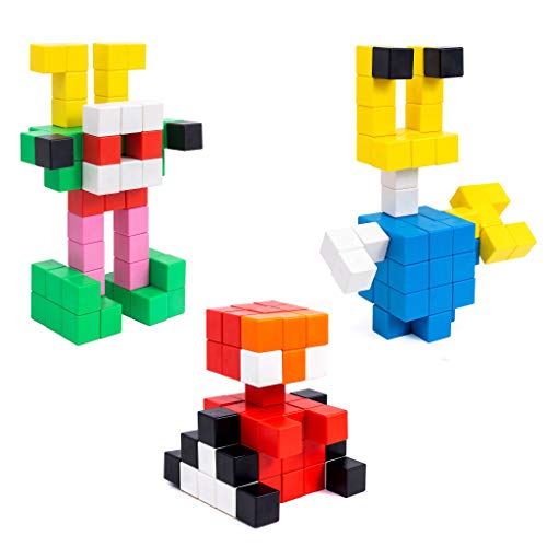 BANBBY 8 Piezas de un Solo Color 33mm Cubos magnéticos Grandes Bloques de construcción Juguetes para niños Educación Preescolar (Colores aleatorios)