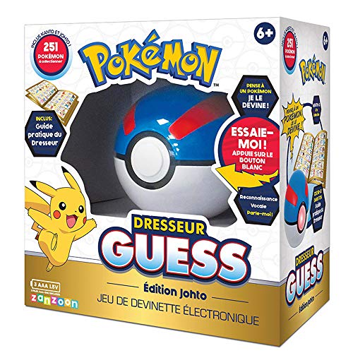 Bandai Pokémon-Drestador Guess Johto-Poké Bal-Juego Electrónico Habla Francesa, ZZ06214