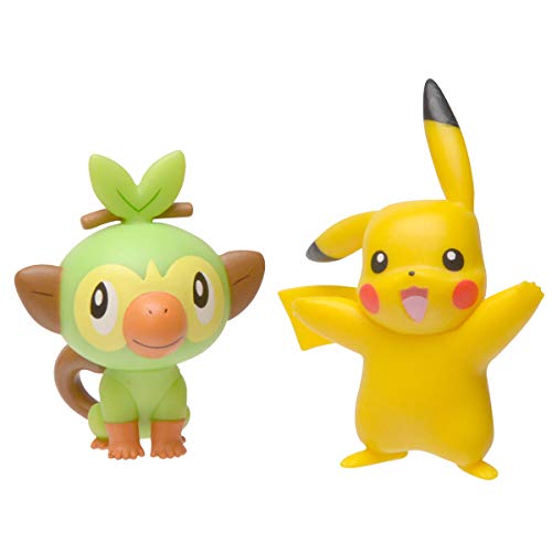 Bandai Pokémon-Pack de 2 Figuras 3-5 cm-Pikachu & Ouistempo, WT97625