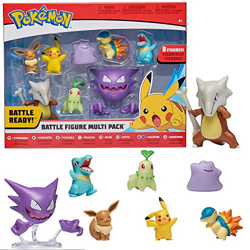 BANDAI Pokémon WT97929-Pack de 8 Figuras vagas 4, Vague 4 (WT97929)