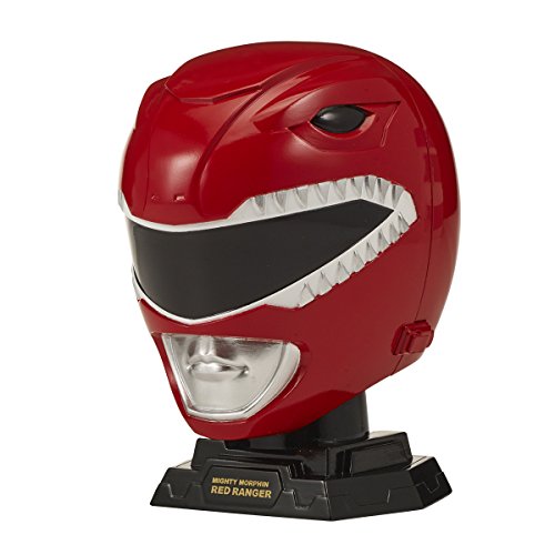 BANDAI Power Rangers 40222 - Casco colector de Escalera 1/4 - Ranger, Color Rojo