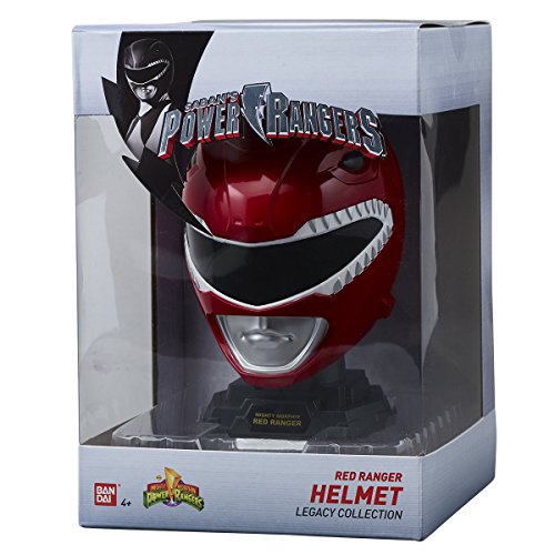 BANDAI Power Rangers 40222 - Casco colector de Escalera 1/4 - Ranger, Color Rojo